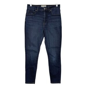 Everlane The High Rise Skinny Jean Dark Wash Sz 28 Crop Classic Chic Minimalist